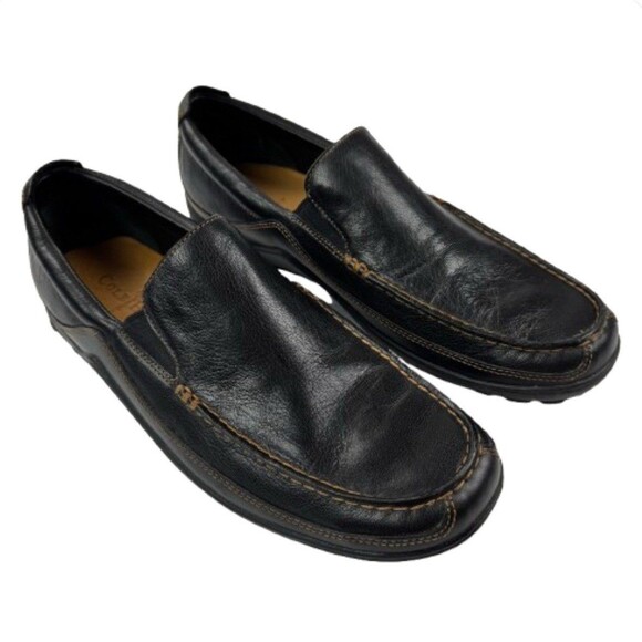 Cole Haan Tucker Venetian Driving Loafers Mens 10.5M Black Leather Slip On Shoes - Picture 1 of 11